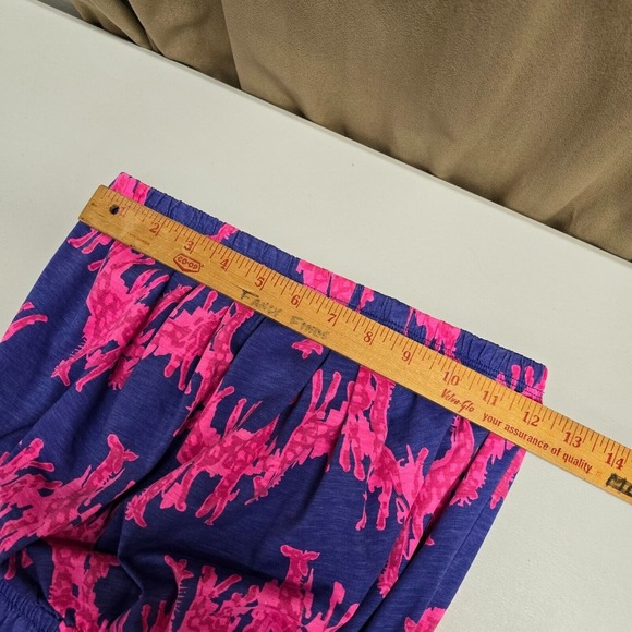 Lilly Pulitzer Windsor Dress Womens XS Blue Pink Giraffe Strapless Mini Beach - Picture 8 of 11